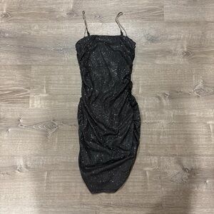 Windsor Black Sparkle Midi Dress